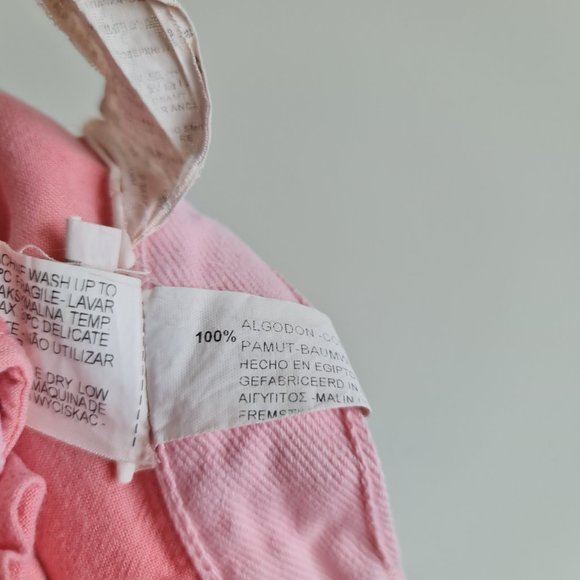 Zara Pink Denim Slim Shorts EU 38 Zip Pockets - Picture 7 of 7